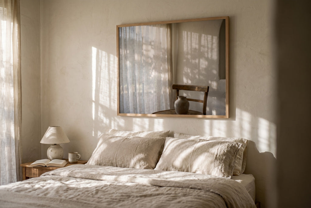 Lumiere fine-art print styled in a room
