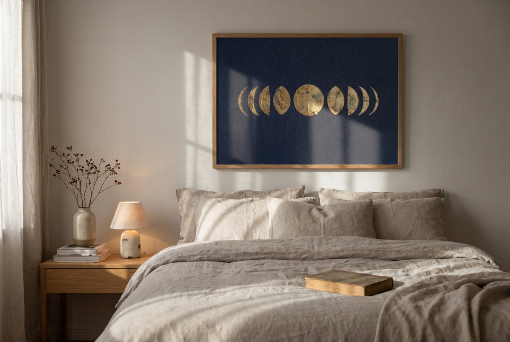 Lunaisons fine-art print styled in a room