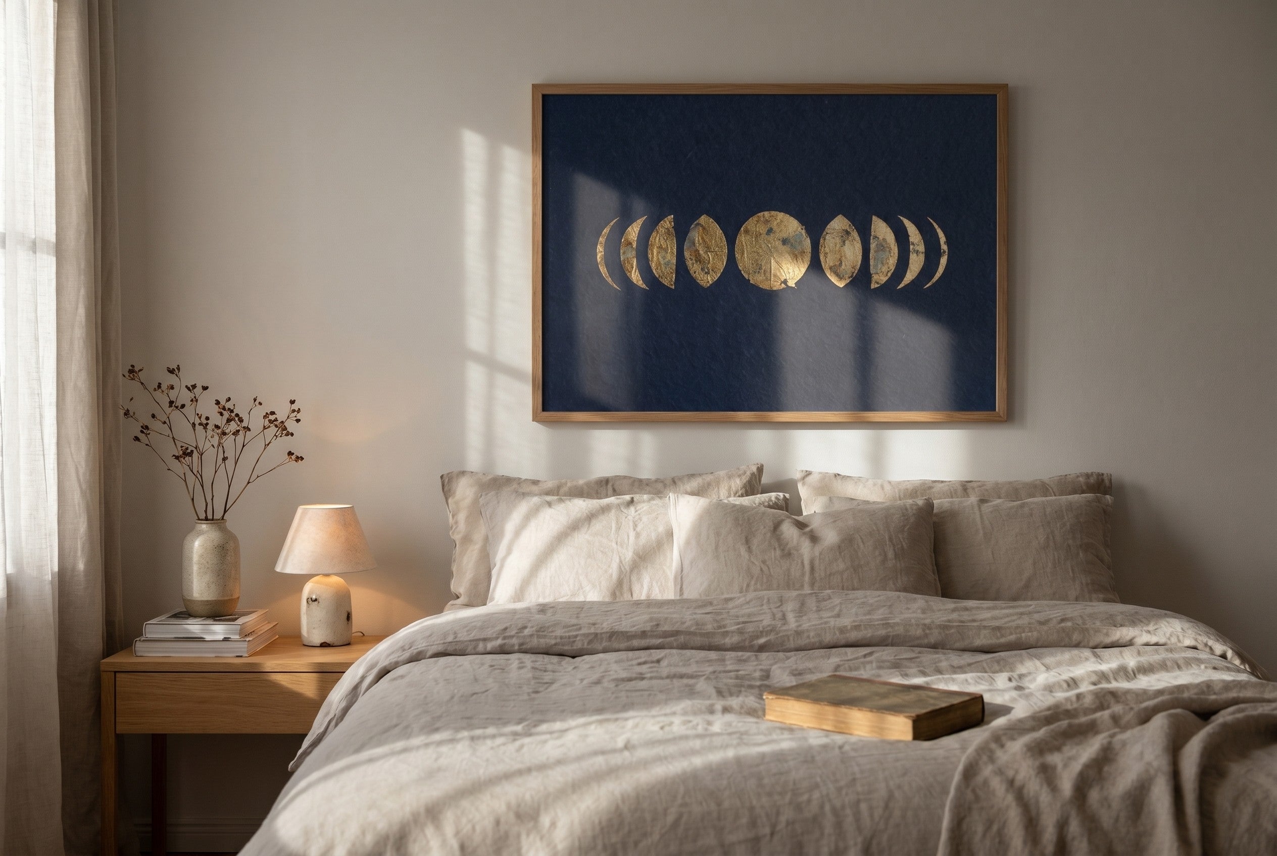 Lunaisons fine-art print styled in a room