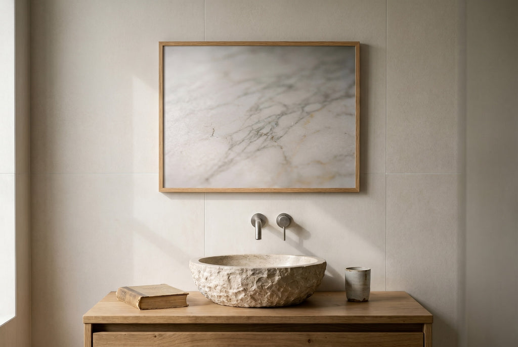Marbre fine-art print styled in a room