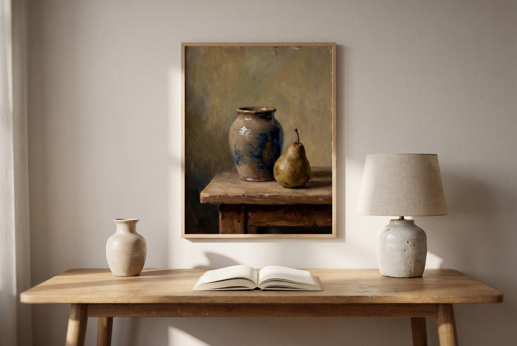 Nature Morte fine-art print styled in a room