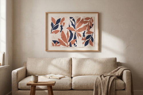 Decoupe fine-art print styled in a room