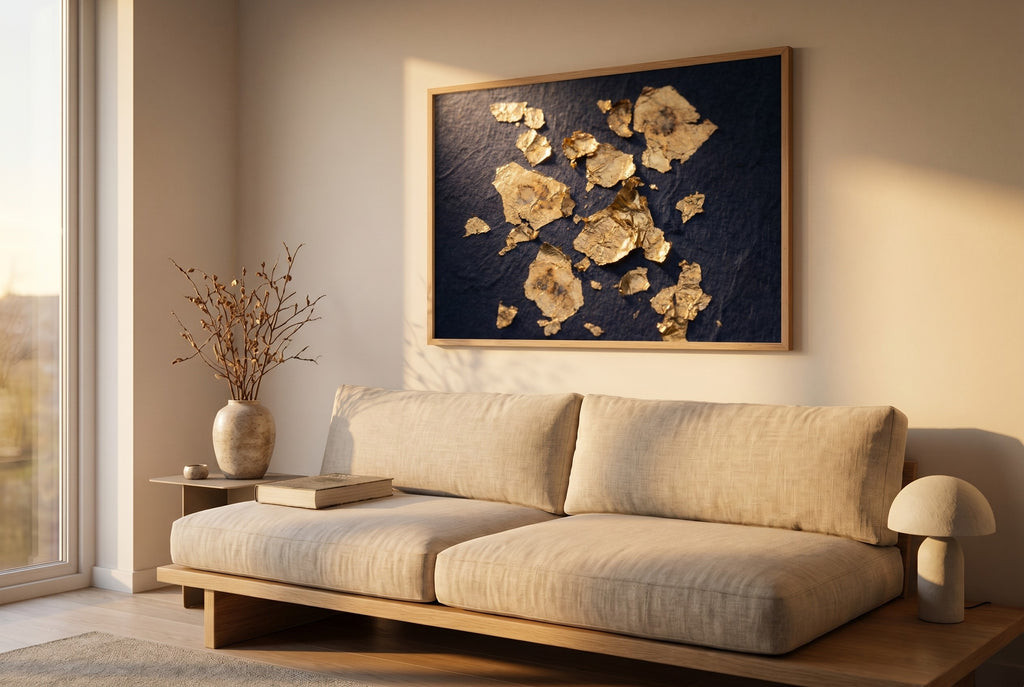 Or fine-art print styled in a room