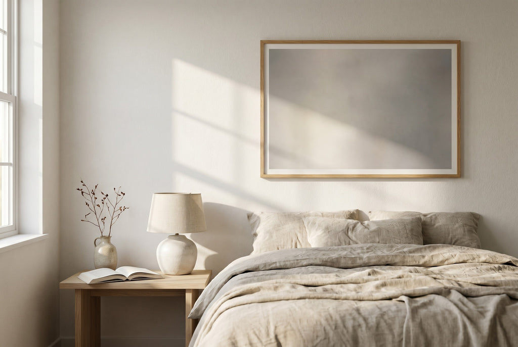 Brume fine-art print styled in a room