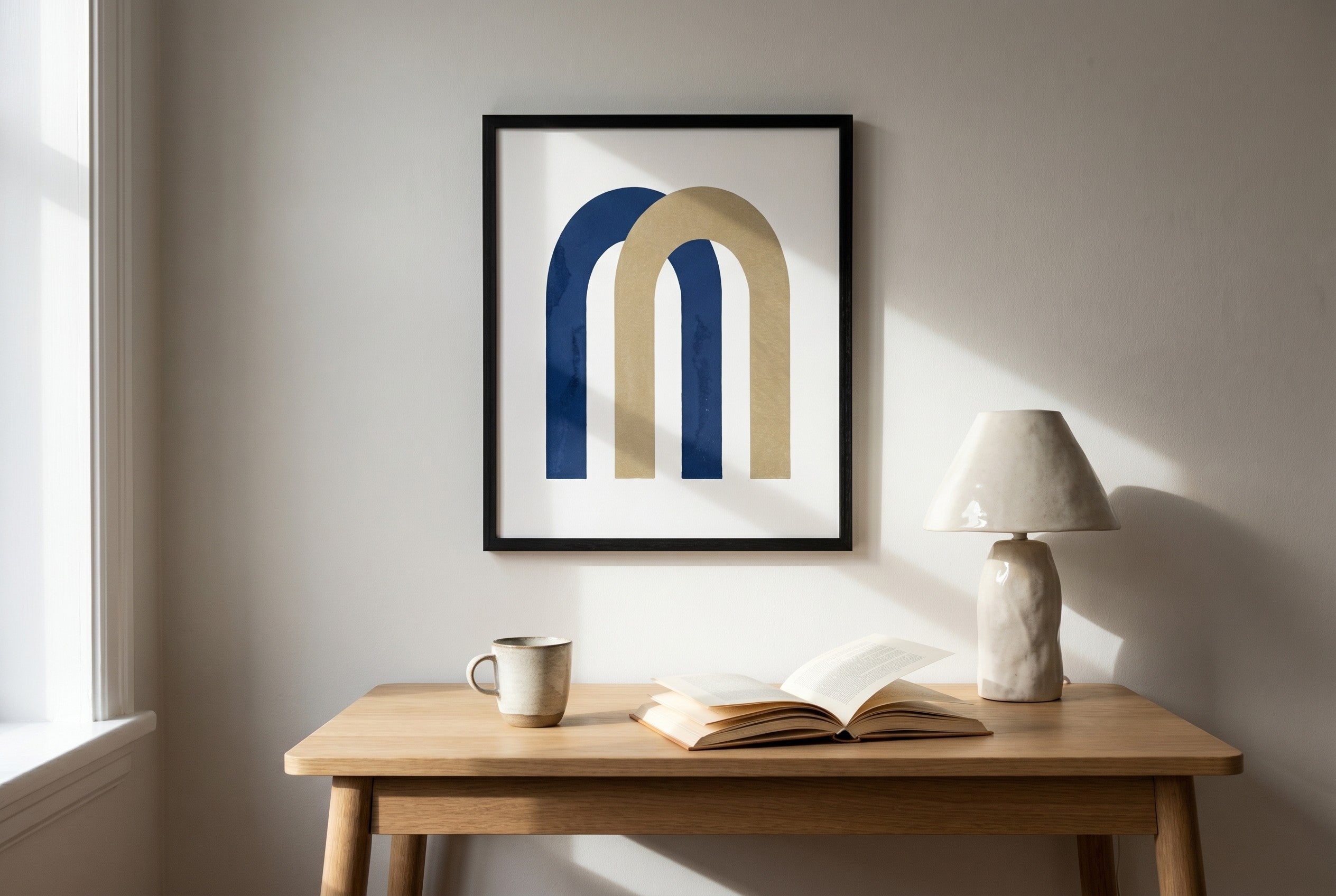 Deux fine-art print styled in a room